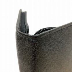 BVLGARI Black Leather Brand Accessories Necktie Case Men's