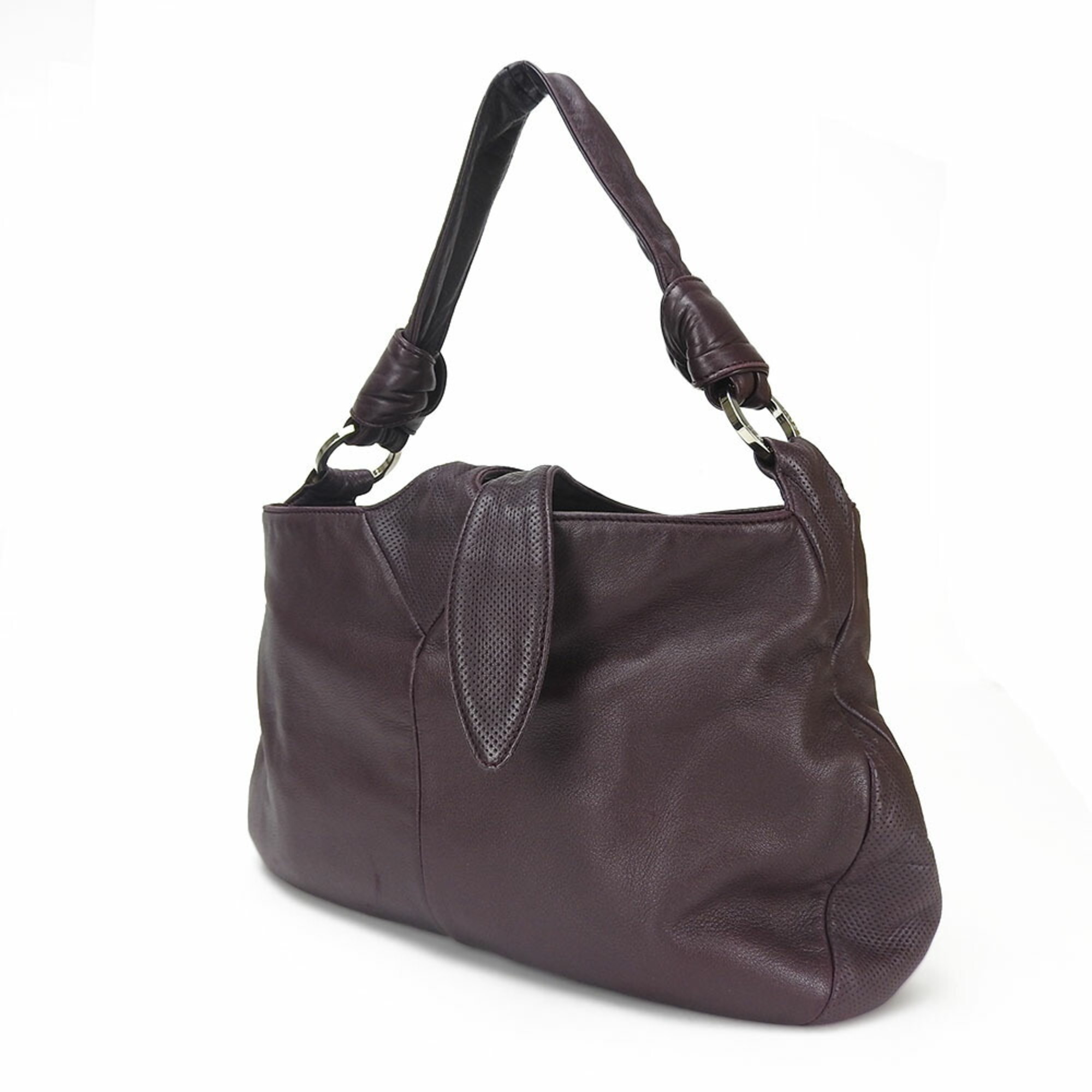 LOEWE one shoulder bag purple ladies leather shoulderbag