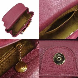 Gucci Hand Bag Leather Suede Bamboo Purple Women's 007.123.0238 GUCCI Mini