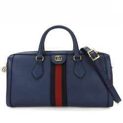 Gucci handbag shoulder leather Ophidia navy red ladies 524532 GUCCI hand bag