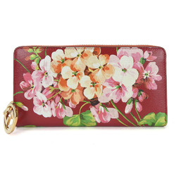 Gucci Round Long Wallet 409342 Blooms Flower Print Leather Red Zippy Accessories Women's GUCCI zip around