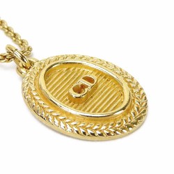 Christian Dior Necklace Gold Pendant GP Plated Accessories Women's Neckless