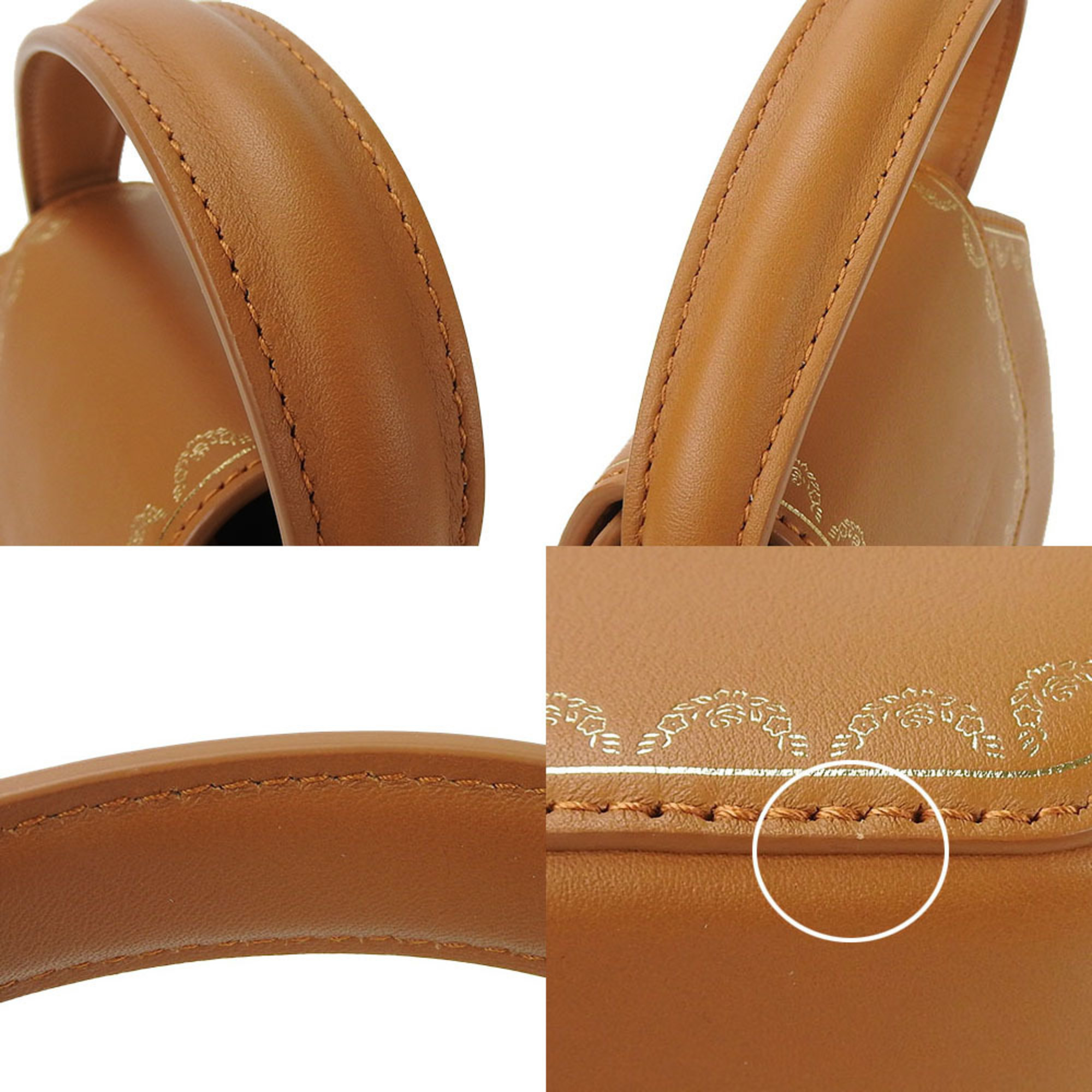Cartier Handbag Shoulder Garland De L1002171 Leather Brown Chic Ladies Bag brown
