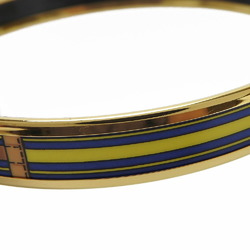 hermes bangle bracelet enamel accessory belt pattern cloisonne gold blue yellow plated ladies accessories