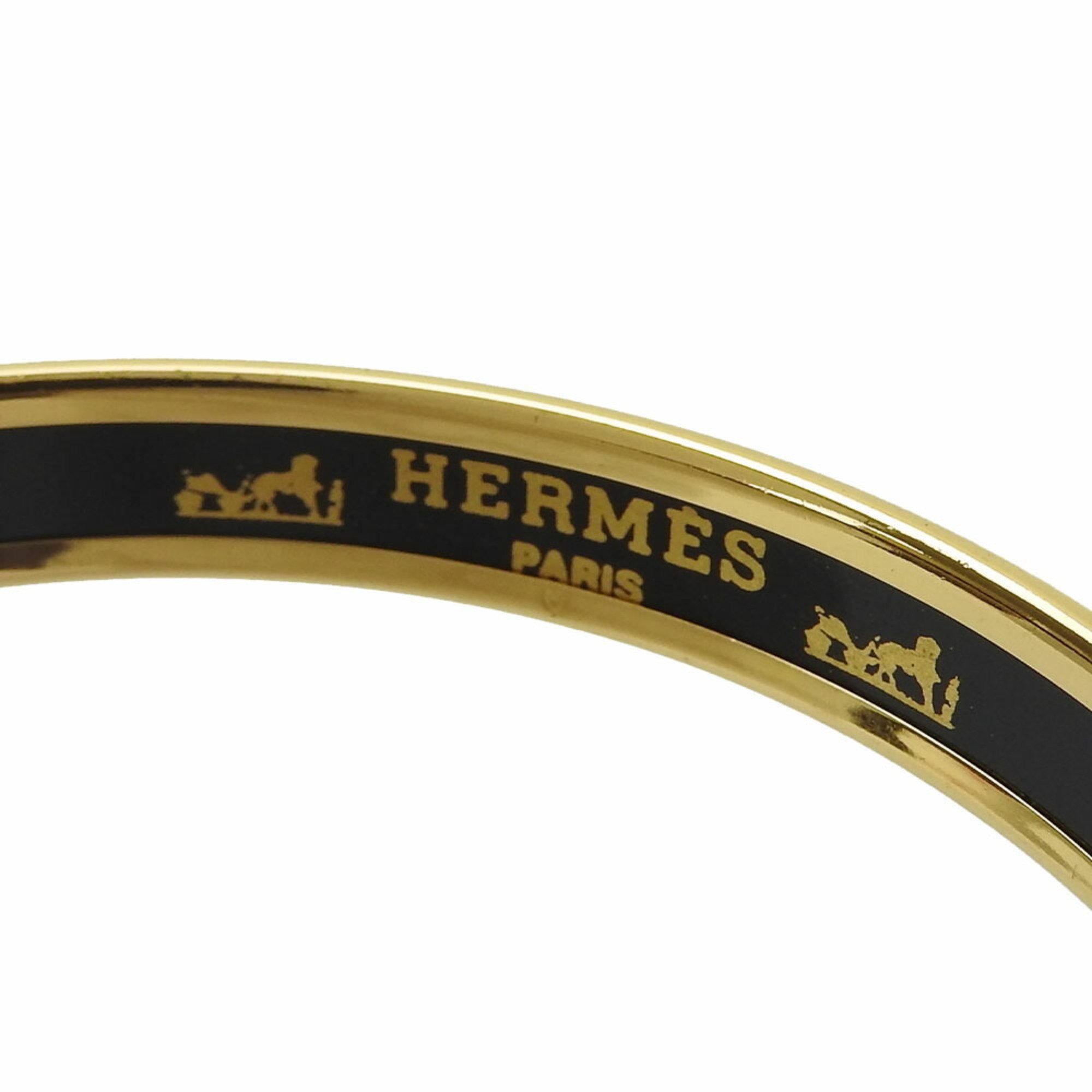 hermes bangle bracelet enamel accessory belt pattern cloisonne gold blue yellow plated ladies accessories