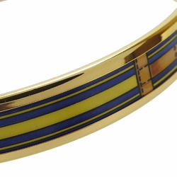 hermes bangle bracelet enamel accessory belt pattern cloisonne gold blue yellow plated ladies accessories