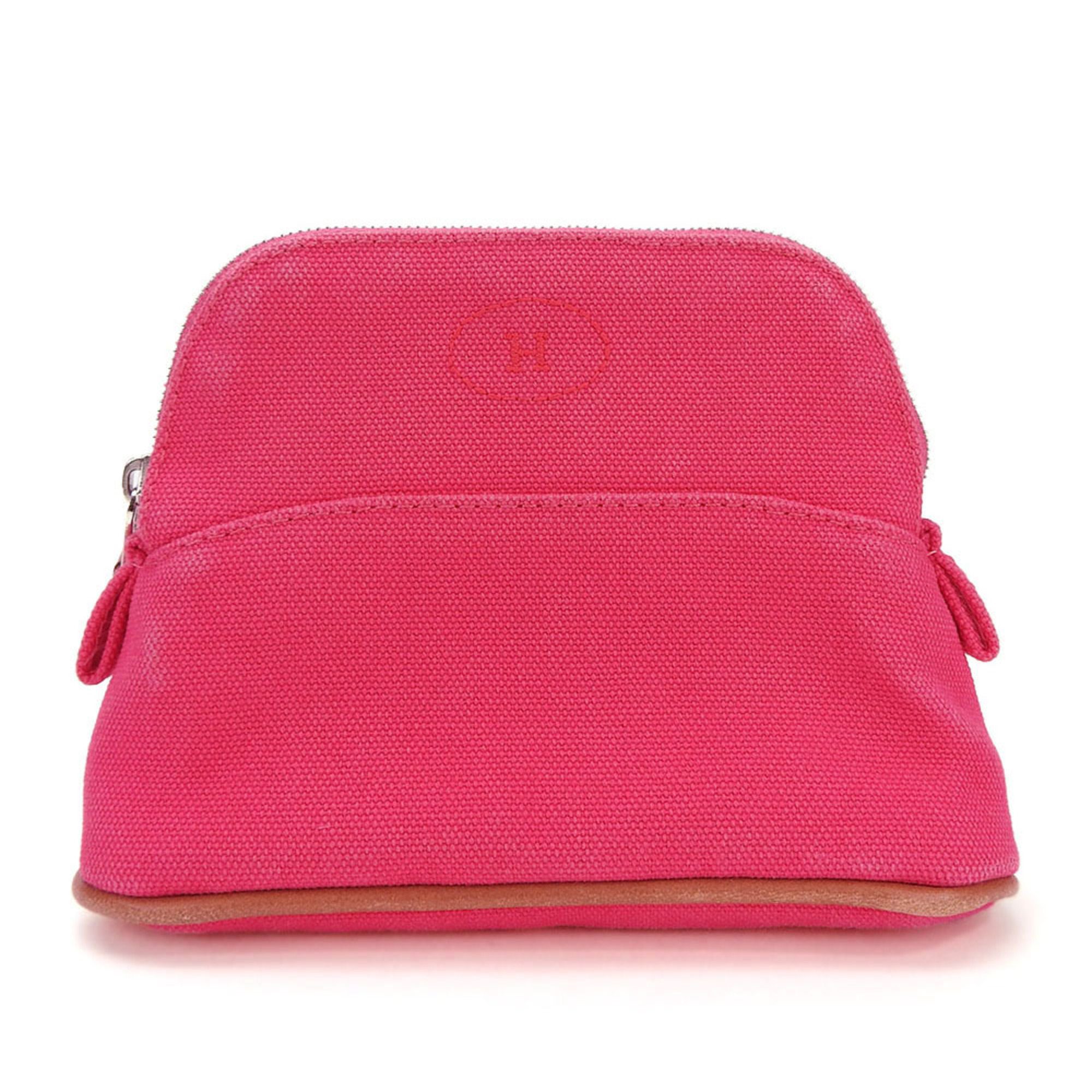 Hermes Bolide Pouch Canvas Pink Bag-in-Bag Accessories Women's HERMES pouch canvas pink