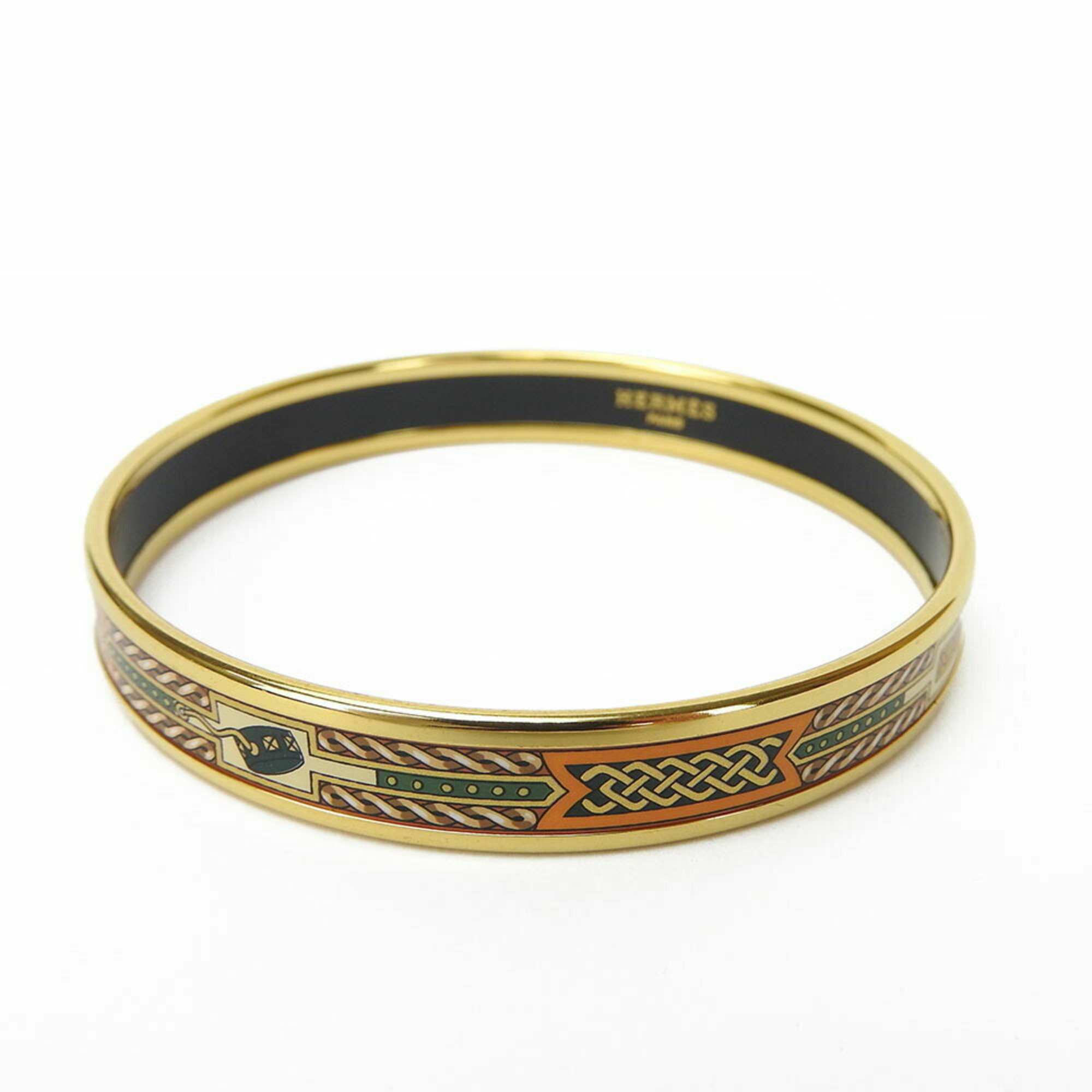 Hermes bangle enamel GP cloisonne gold plated accessory ladies HERMES