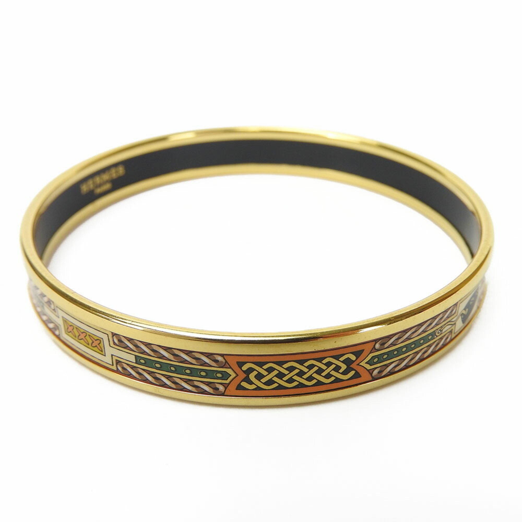 Hermes bangle enamel GP cloisonne gold plated accessory ladies HERMES