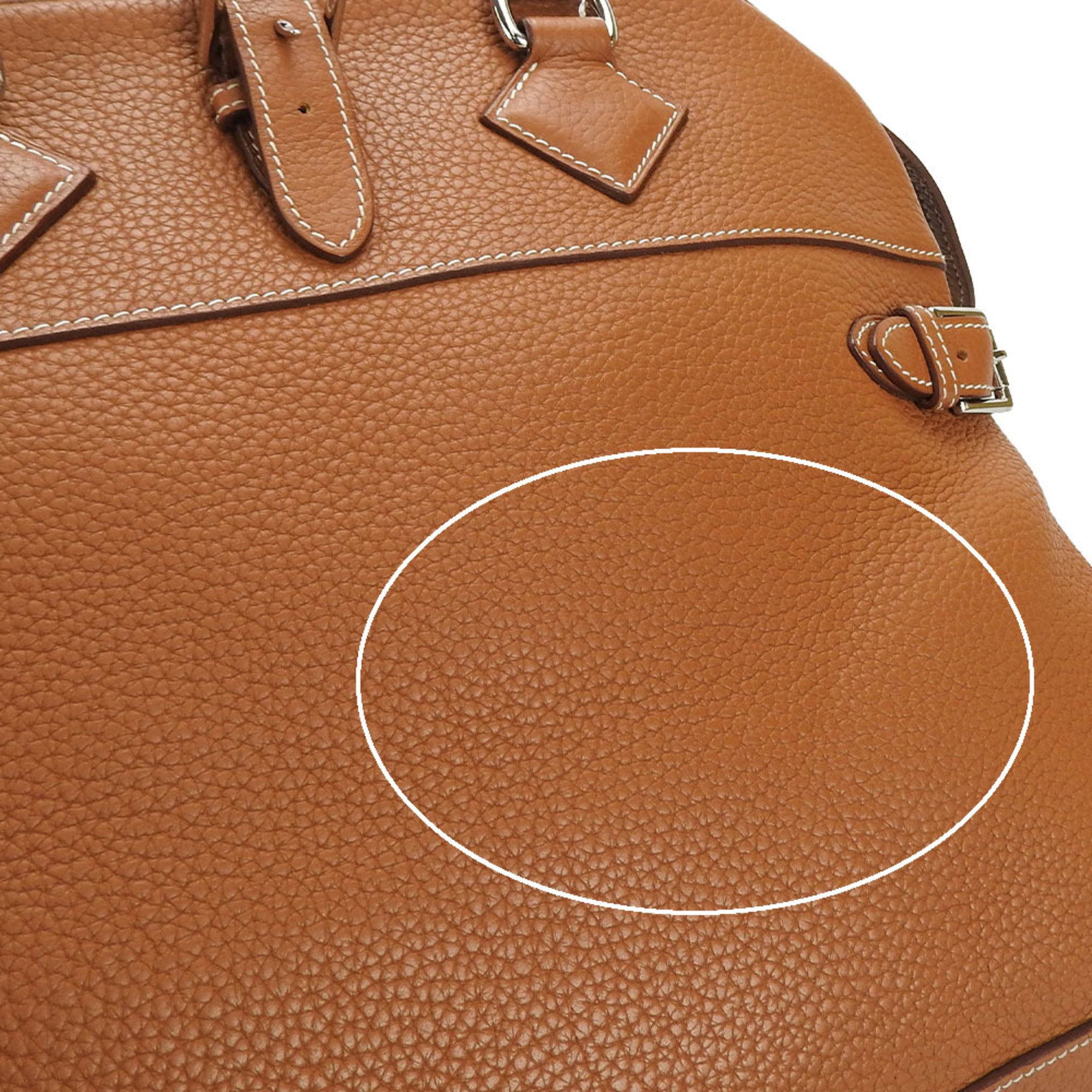 Hermes Handbag Taurillon Clemence Atlas 35 Gold □M Engraved Leather Women's HERMES Hand Bag