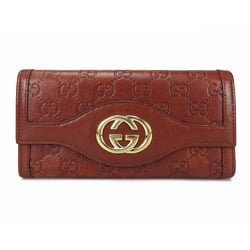 Gucci bifold long wallet Guccisima leather brown double G 282431 GUCCI