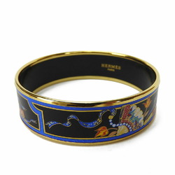 Hermes bangle enamel GP fan pattern cloisonne gold plated accessory bracelet ladies HERMES Accessories authentic