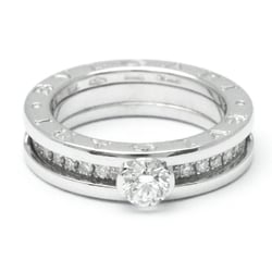 Bvlgari B.Zero1 Solitaire Half Diamond Ring White Gold (18K) Fashion Diamond Band Ring Carat/0.33 Silver