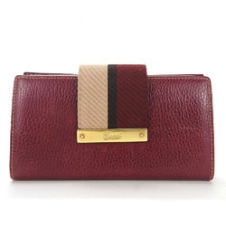 GUCCI Long Wallet 181668 Leather Bordeaux Women's Accessories bordeaux