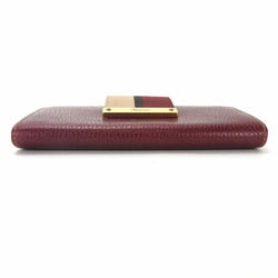 GUCCI Long Wallet 181668 Leather Bordeaux Women's Accessories bordeaux