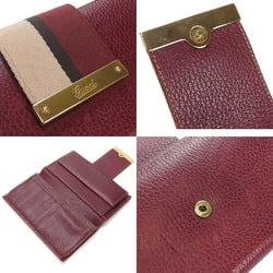 GUCCI Long Wallet 181668 Leather Bordeaux Women's Accessories bordeaux