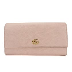 Gucci bi-fold long wallet 456116 GG Marmont leather pink accessory ladies GUCCI