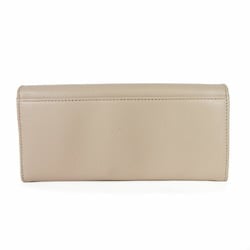 Salvatore Ferragamo KI-22 B559 Rose Ribbon Bifold Long Wallet Beige Leather Women's leather long wallet beige Gold