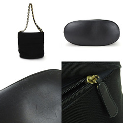 Salvatore Ferragamo Chain Tote Bag Shoulder AU-21 5667 Vara Canvas Black Chic Ladies tote bag shoulder black