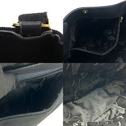 Salvatore Ferragamo Chain Tote Bag Shoulder AU-21 5667 Vara Canvas Black Chic Ladies tote bag shoulder black