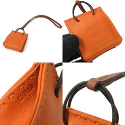 Hermes Bag Charm Sac Orange D Engraved 2019 Anu Milo Lamb Shopper Leather Accessory Women's HERMES orange accessory