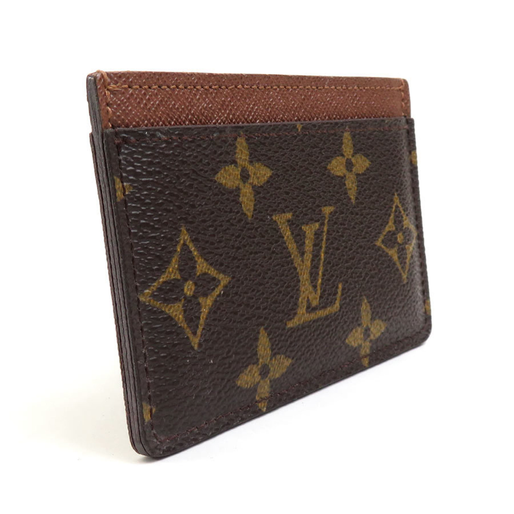 Louis Vuitton LOUIS VUITTON Card Case Monogram Canvas Brown Unisex