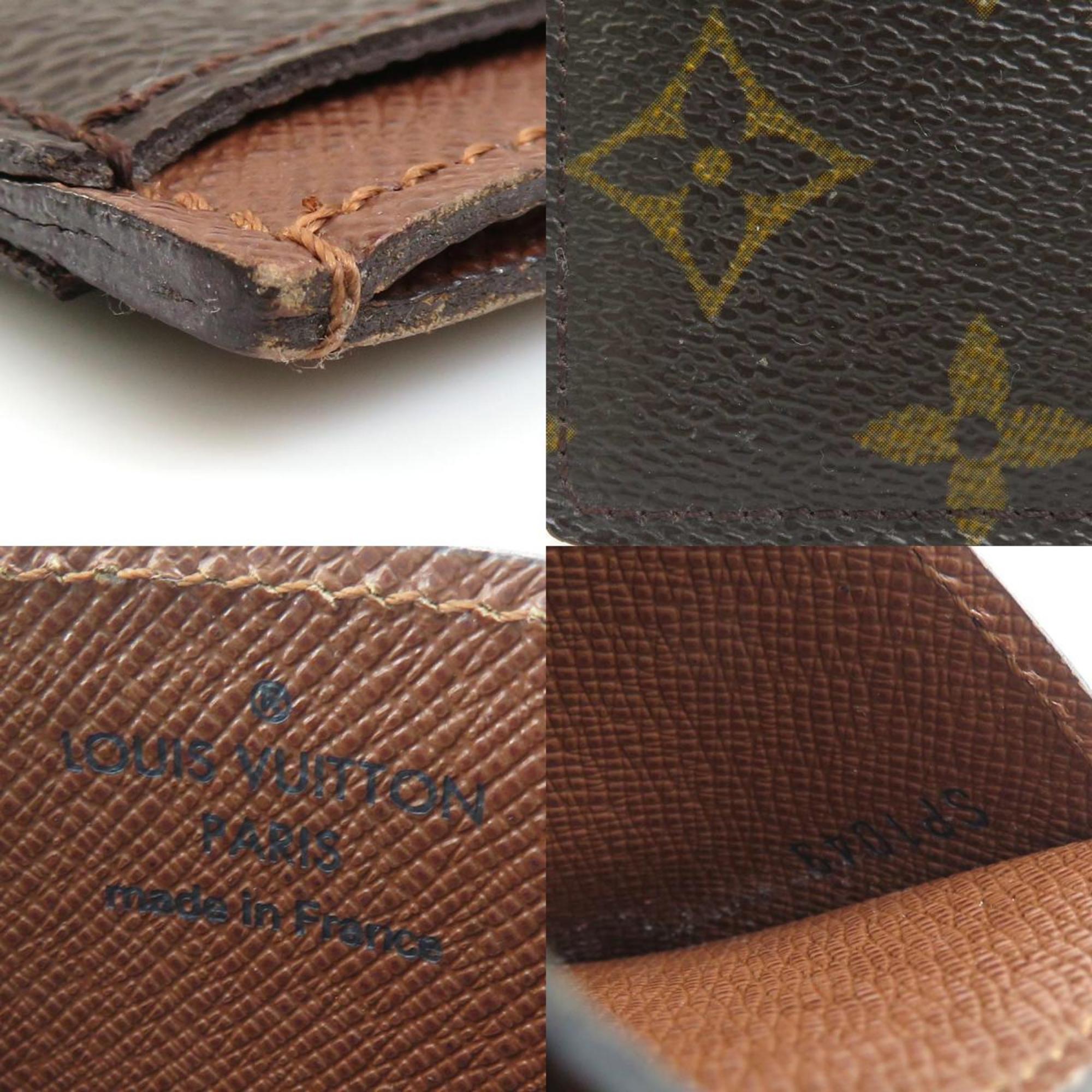 Louis Vuitton LOUIS VUITTON Card Case Monogram Canvas Brown Unisex