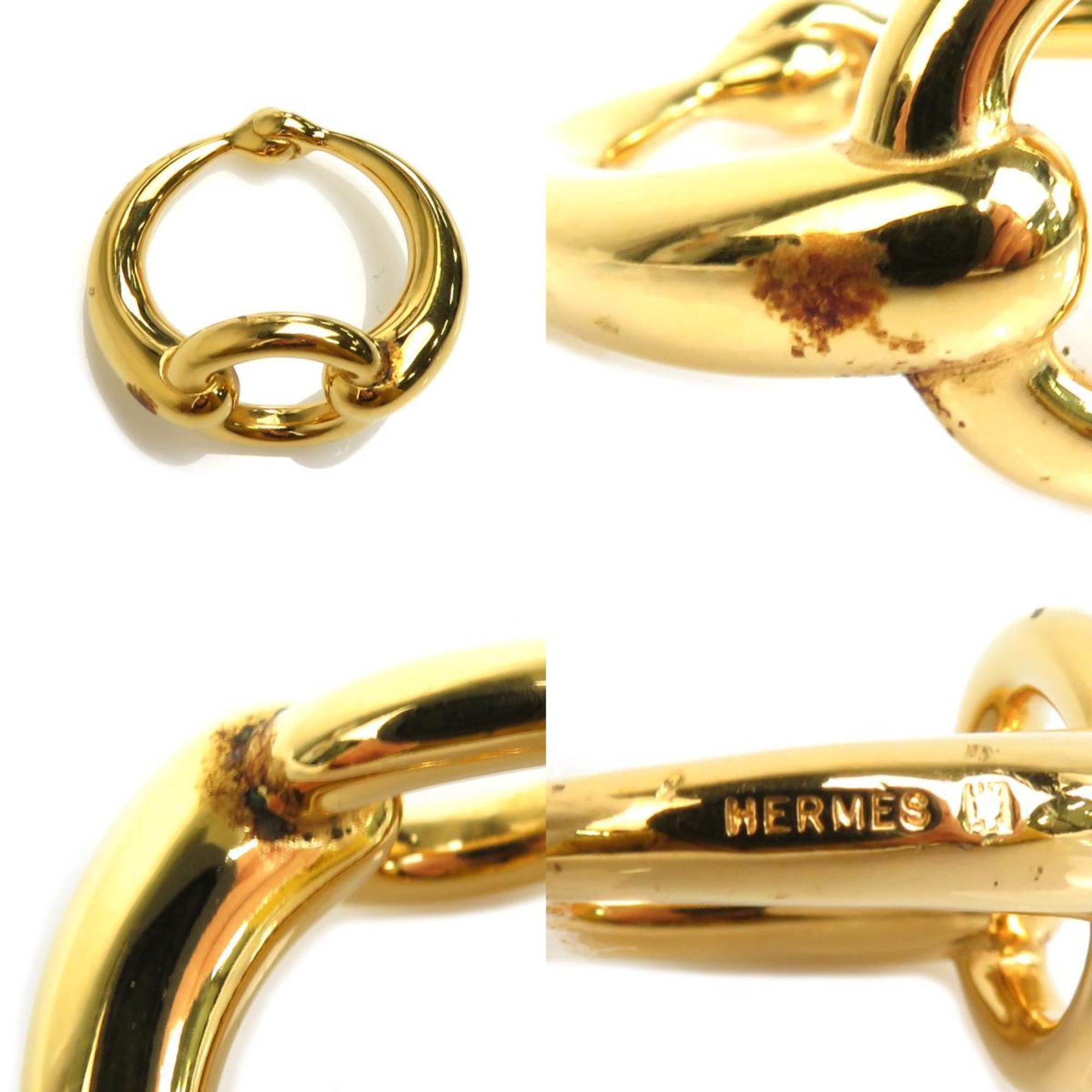 Hermes scarf ring metal gold ladies