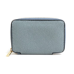 Valextra Coin Case Leather Light Blue Unisex
