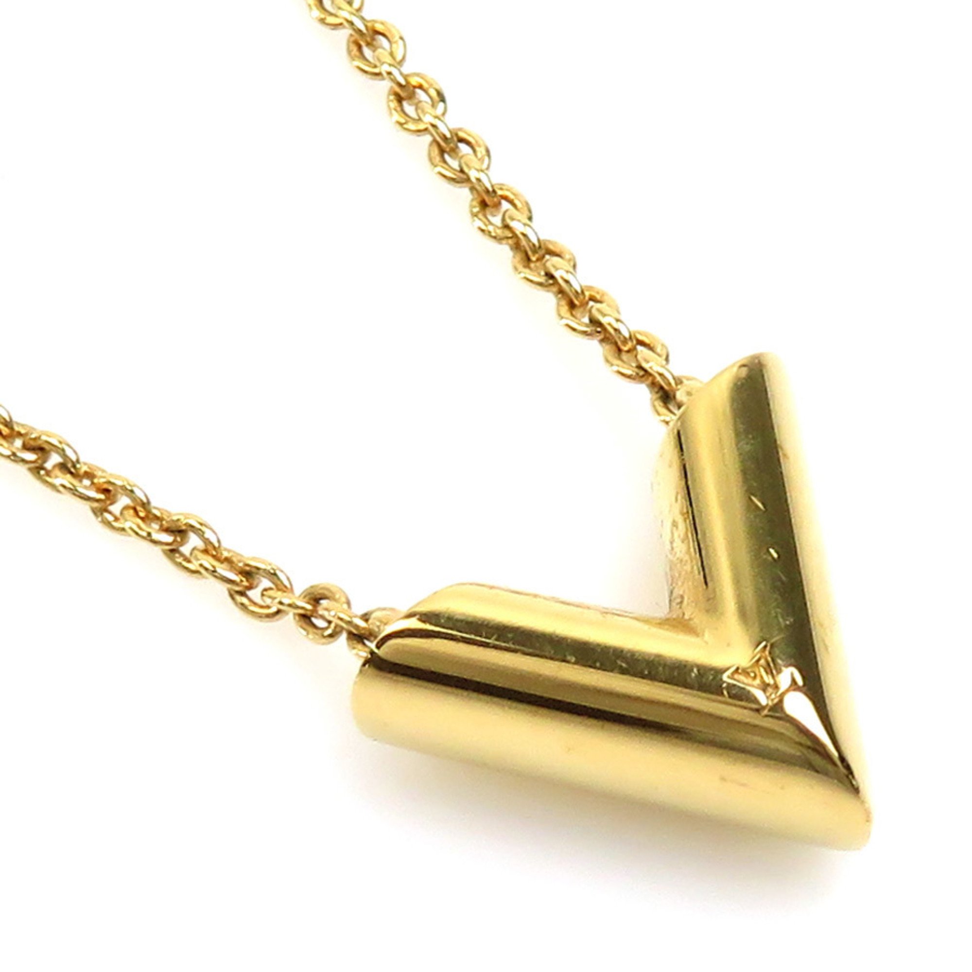 LOUIS VUITTON Necklace Essential V Metal Gold Unisex M61083