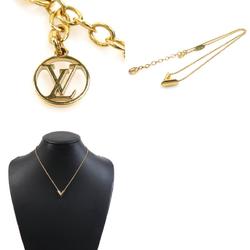 LOUIS VUITTON Necklace Essential V Metal Gold Unisex M61083