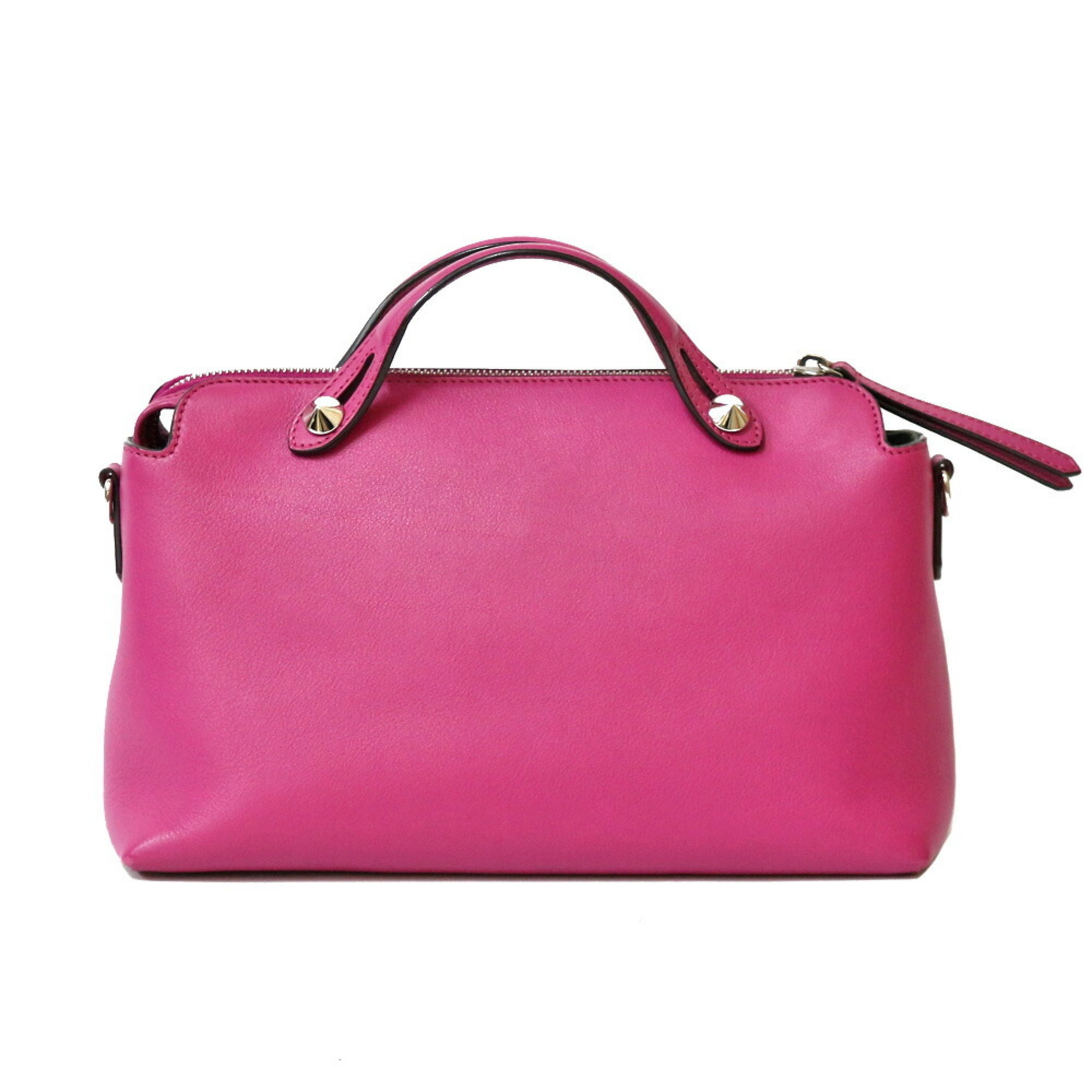Fendi Visaway Shoulder Bag Leather Pink Women's FENDI