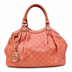 Gucci GG Shoulder Bag Leather Pink Women's GUCCI
