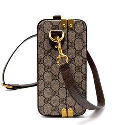 GUCCI Crossbody Shoulder Bag SAVOY Beauty Case GG Supreme Canvas Brown Women's 633587