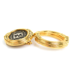 FENDI earrings metal gold/silver ladies