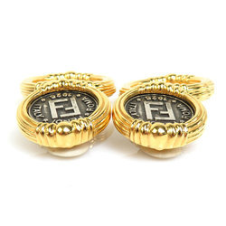 FENDI earrings metal gold/silver ladies