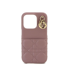 Christian Dior Lady iPhone 14 PRO Case Smartphone Leather Purple S0988ONMJ