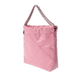 CHANEL 22 Hobo Bag Pink AS3980 Women's Shiny Calf