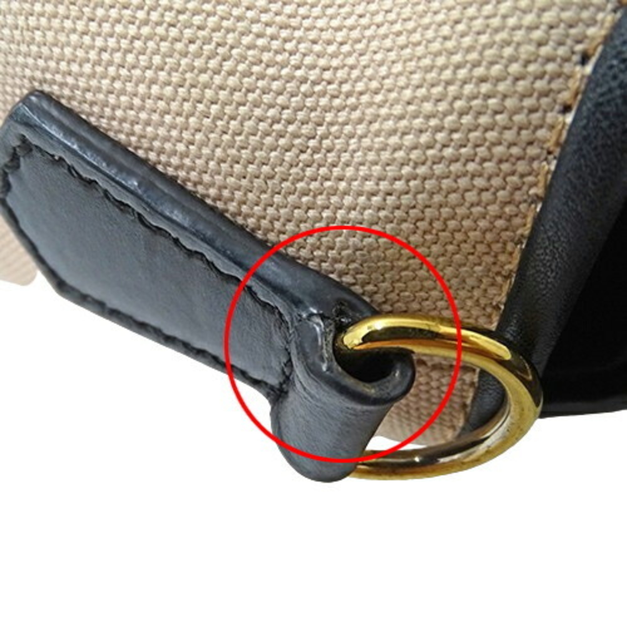 FENDI Bag Women's Handbag Shoulder 2way Visible Medium Canvas Leather Pink Beige Black 8BL146 Bicolor Crossbody