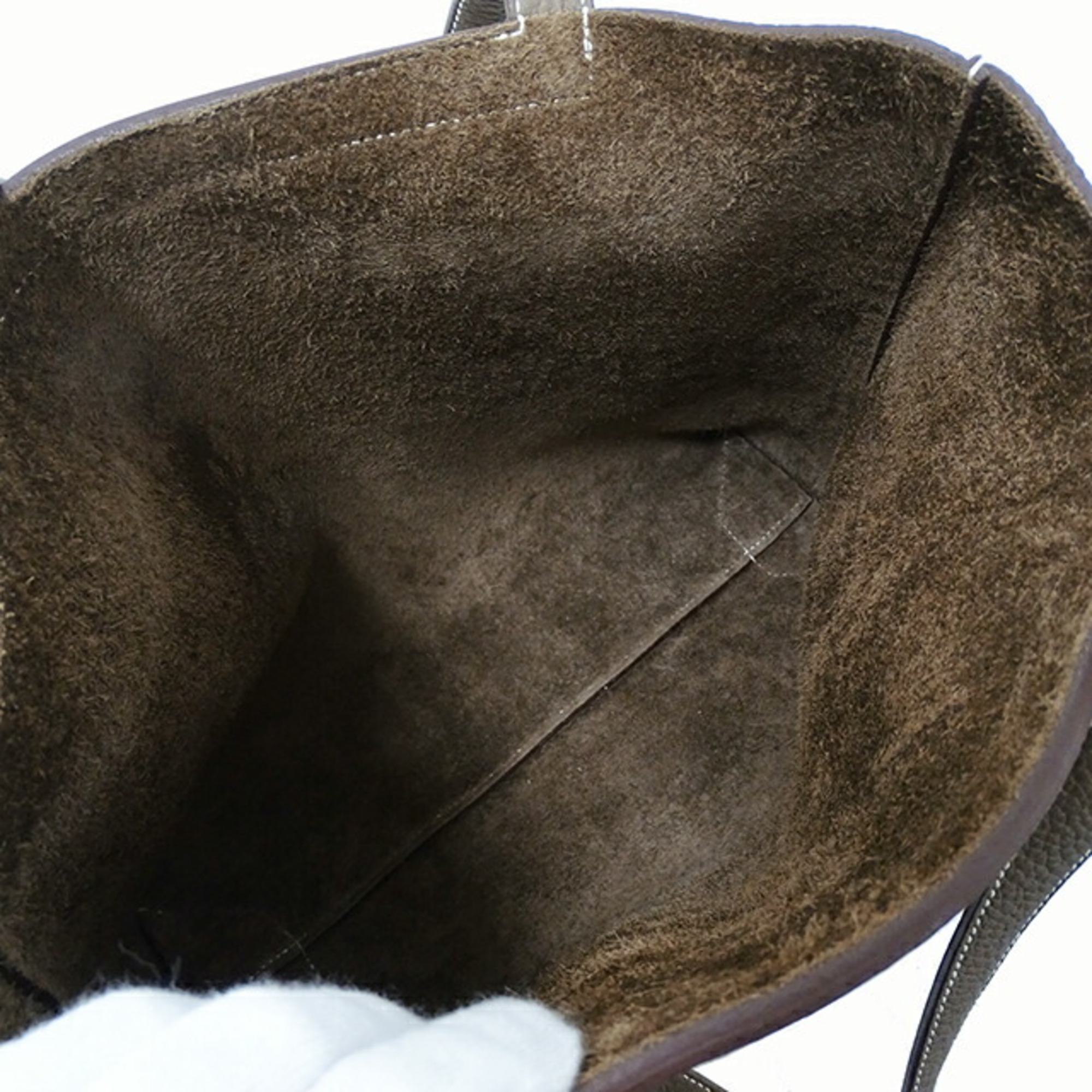 HERMES Bag Cabas Sellier 31 Women's Tote Etoupe B Engraved Shoulder Brown