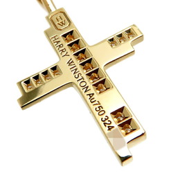 Harry Winston Traffic Cross Diamond Women's/Men's Necklace CMDYRECRTRF 750 Yellow Gold