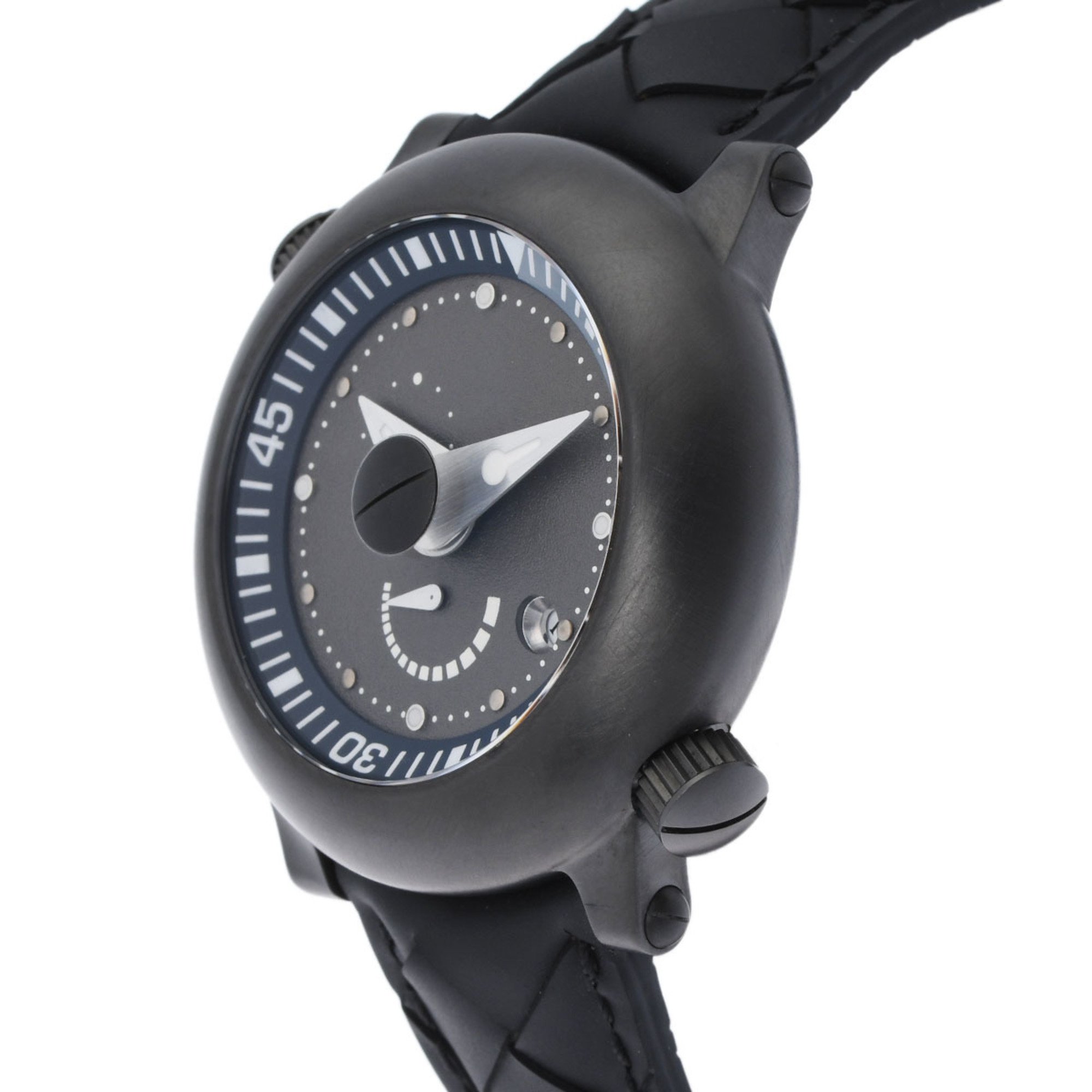 BOTTEGAVENETA Bottega Veneta BVX Girard-Perregaux Men's SS/Rubber Watch Automatic Greige Dial