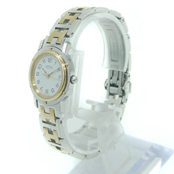 HERMES Clipper Watch CL4.220 Quartz White Dial Ladies Y03005