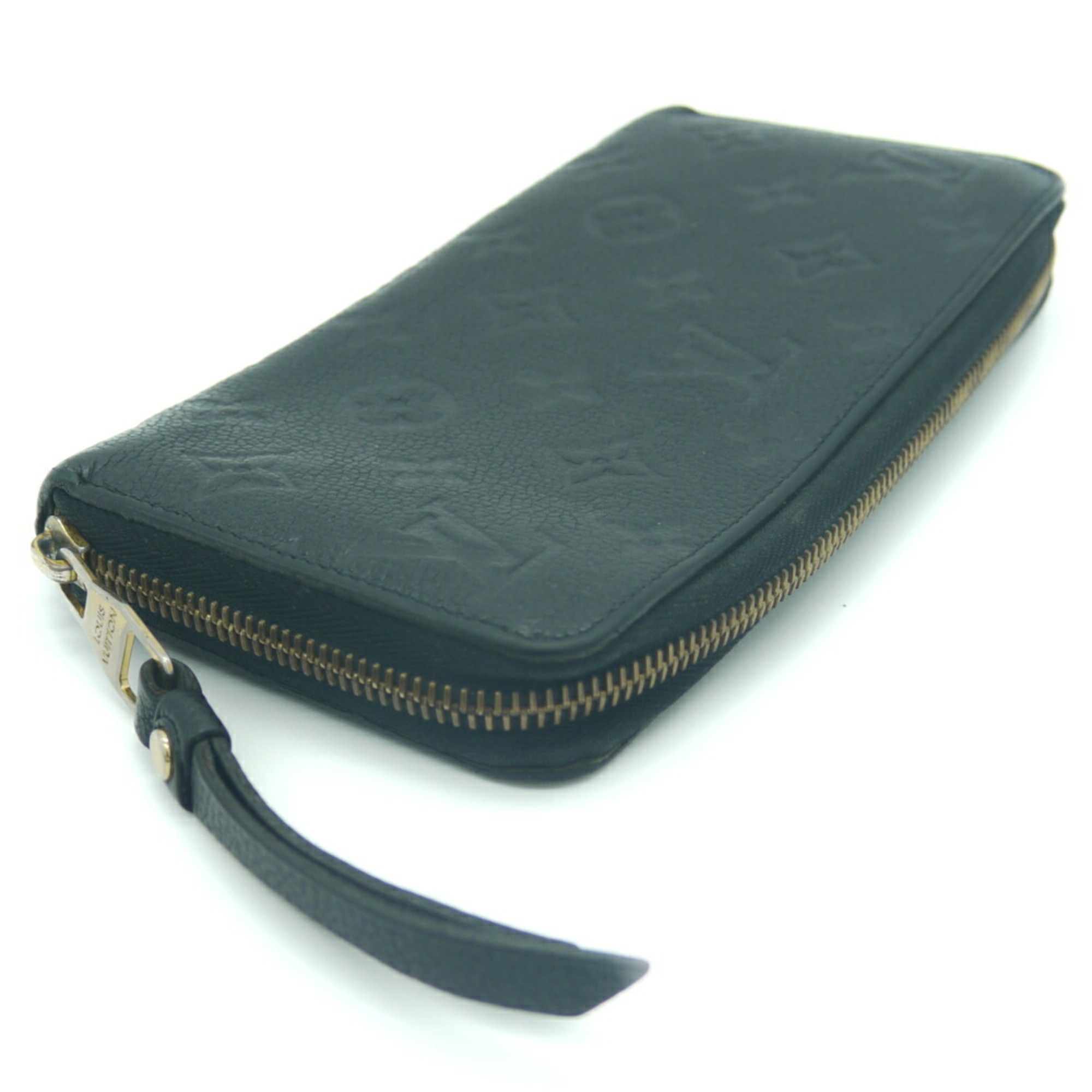 LOUIS VUITTON Zippy Wallet Monogram Empreinte Long Noir M61864 Y03115