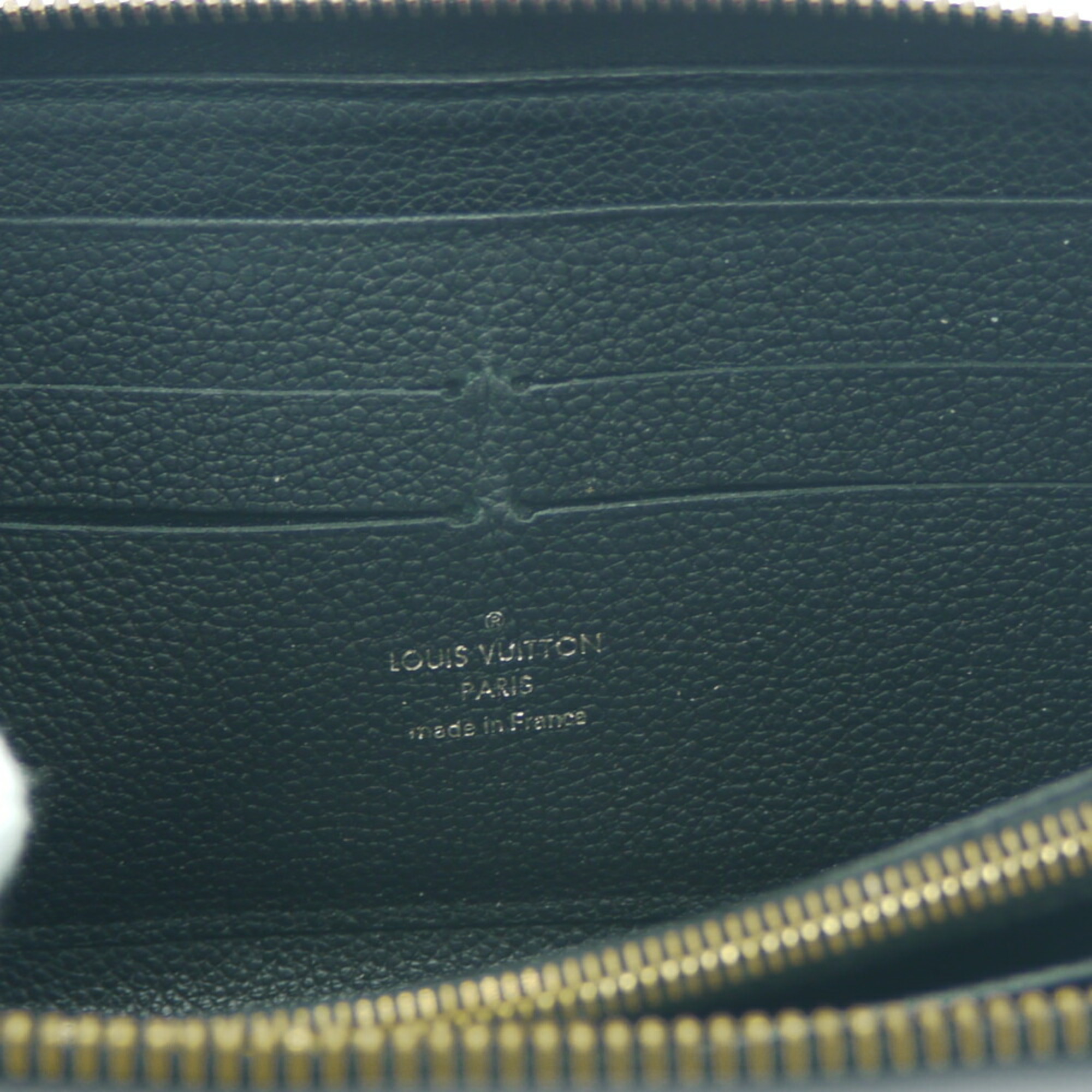 LOUIS VUITTON Zippy Wallet Monogram Empreinte Long Noir M61864 Y03115