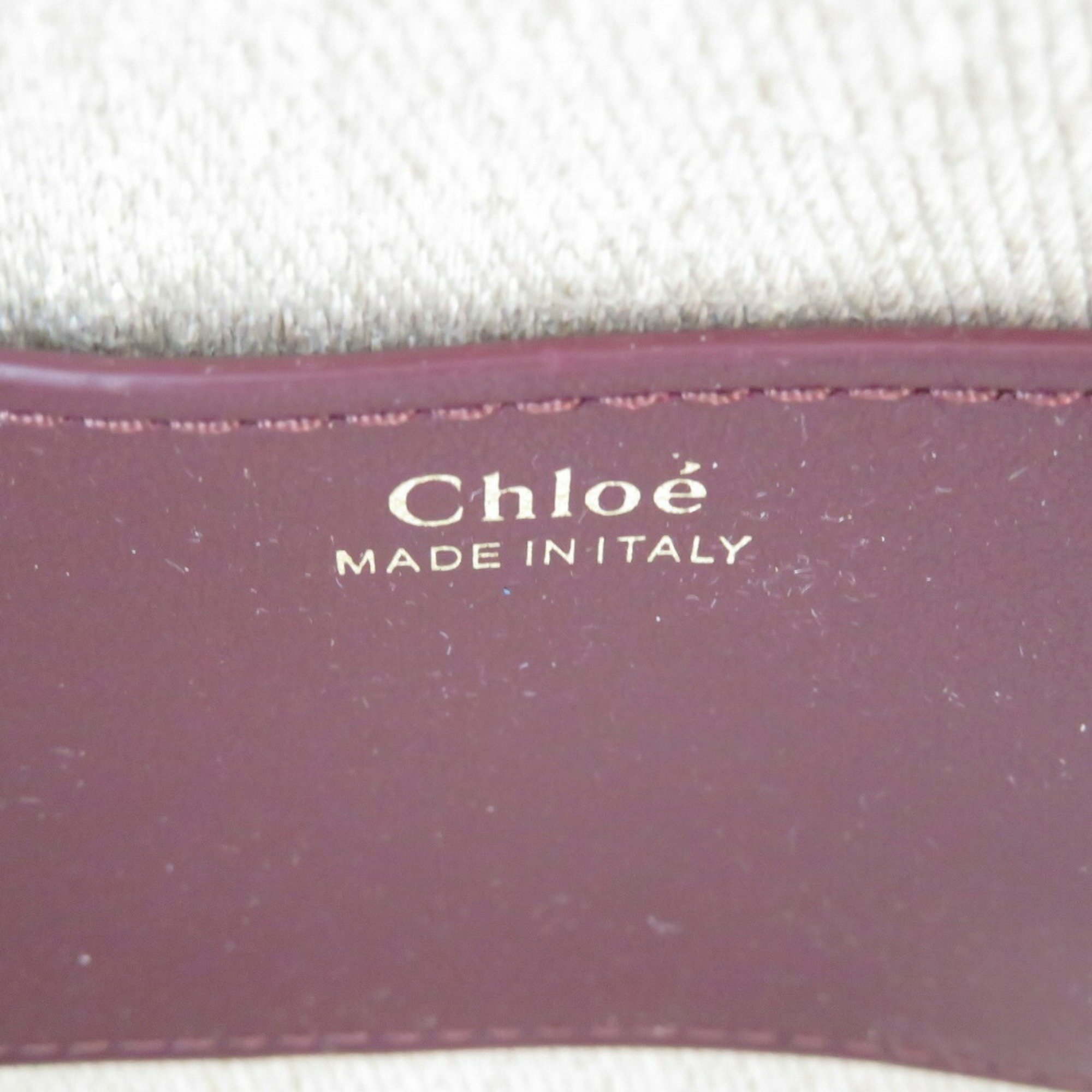 Chloé Chloe JUDY Leather Burgundy Shoulder BagChloe