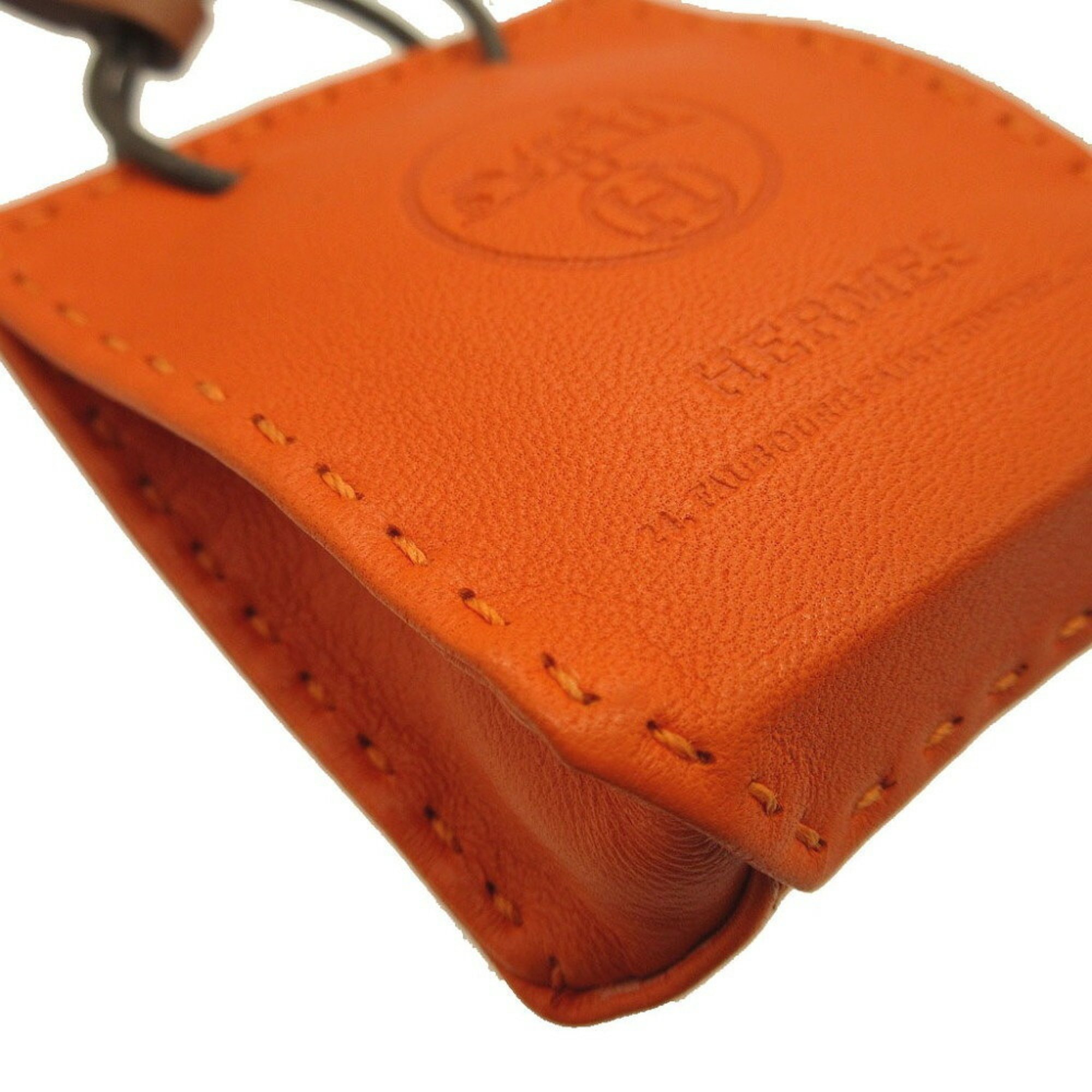 Hermes Sac Orange Anu Milo Bag Charm 0083 HERMES