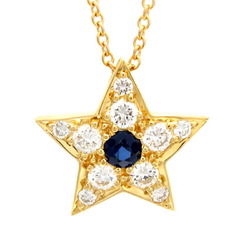 Tiffany 750YG Star Women's Necklace 750 Yellow Gold