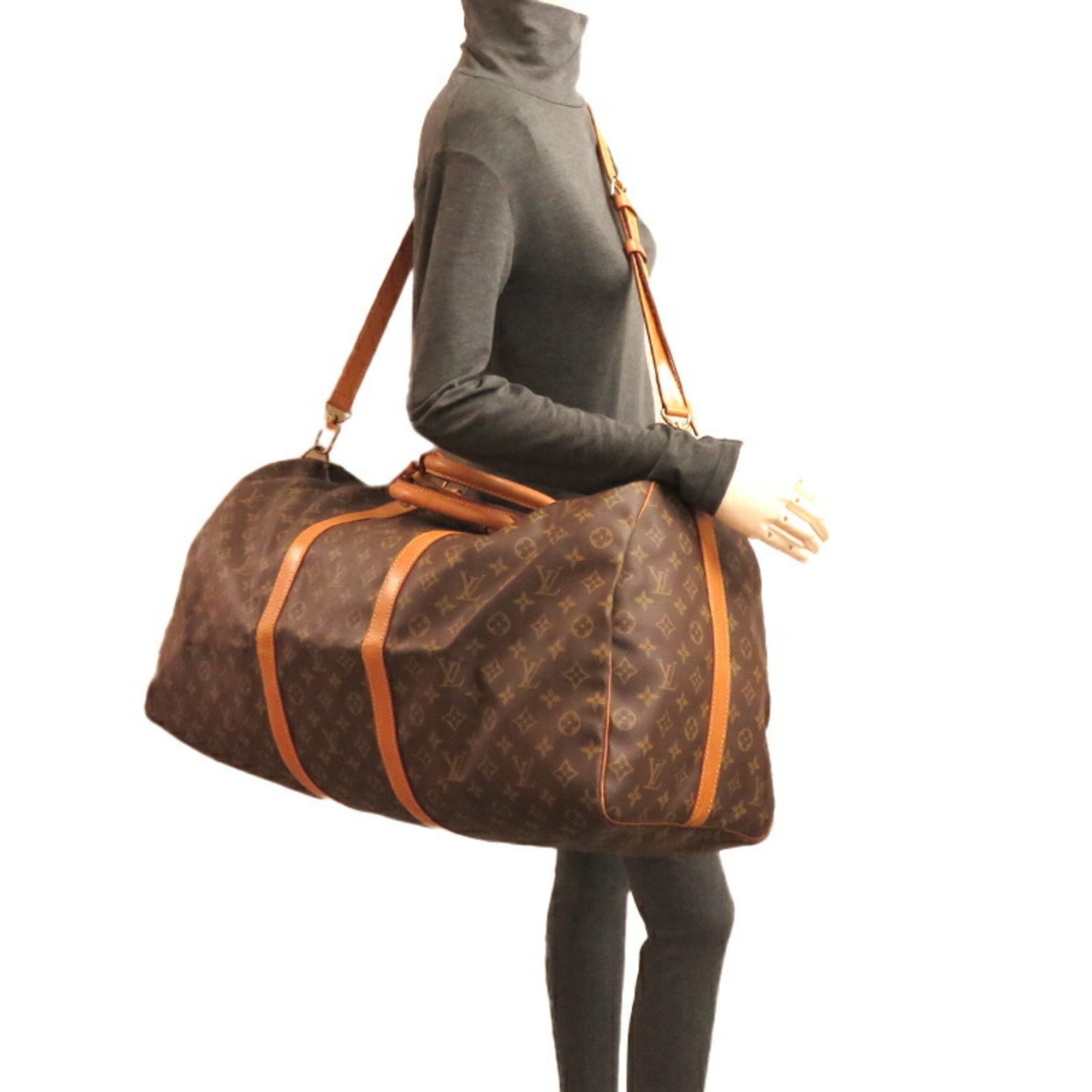 Louis Vuitton Keepall 60 Women's/Men's Boston Bag M41412 Monogram (Brown)