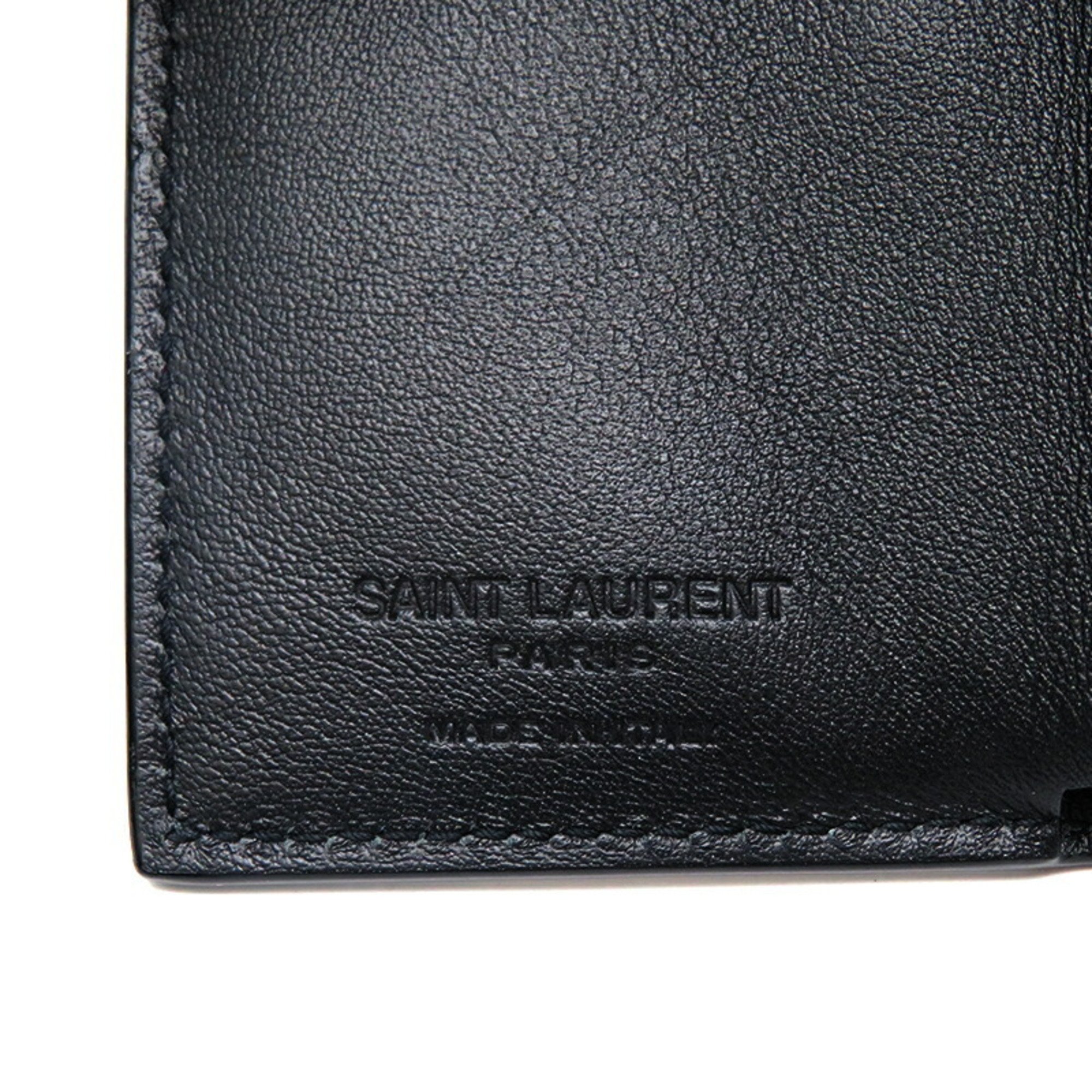 Saint Laurent Paris Origami Women's Trifold Wallet 678272 Black x